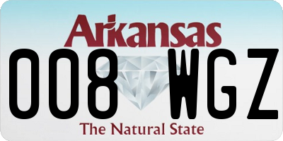 AR license plate 008WGZ