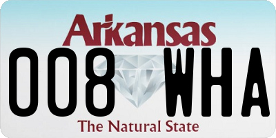 AR license plate 008WHA