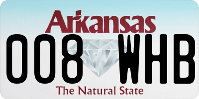 AR license plate 008WHB