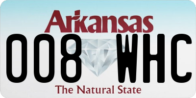 AR license plate 008WHC
