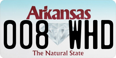 AR license plate 008WHD