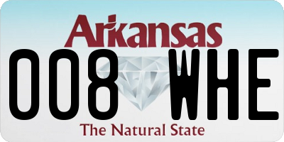 AR license plate 008WHE