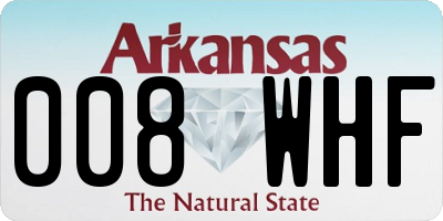 AR license plate 008WHF