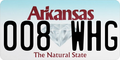 AR license plate 008WHG