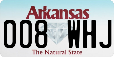 AR license plate 008WHJ