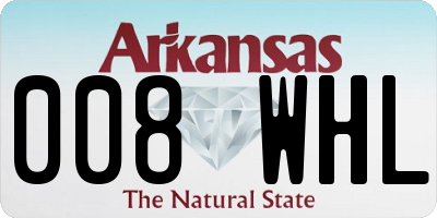 AR license plate 008WHL