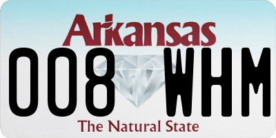 AR license plate 008WHM