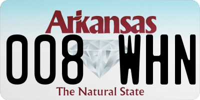 AR license plate 008WHN