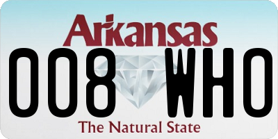 AR license plate 008WHO