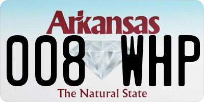 AR license plate 008WHP