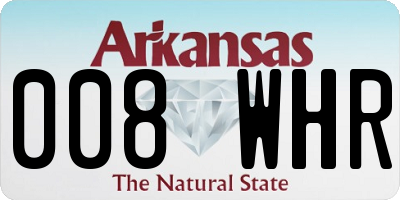 AR license plate 008WHR