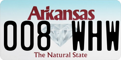 AR license plate 008WHW