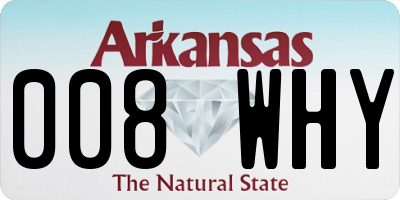 AR license plate 008WHY