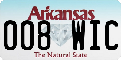 AR license plate 008WIC
