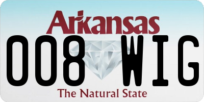AR license plate 008WIG
