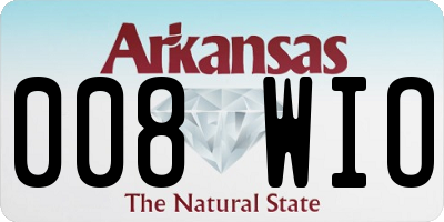 AR license plate 008WIO