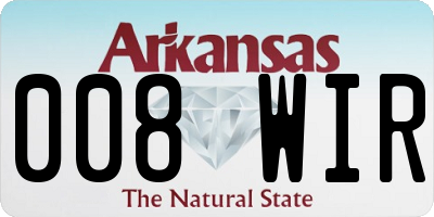 AR license plate 008WIR