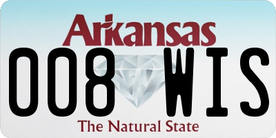AR license plate 008WIS