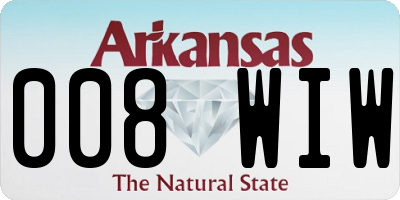 AR license plate 008WIW