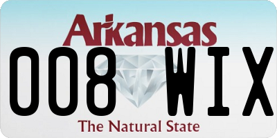 AR license plate 008WIX