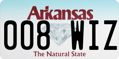 AR license plate 008WIZ