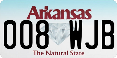 AR license plate 008WJB