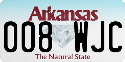 AR license plate 008WJC