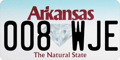 AR license plate 008WJE