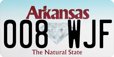 AR license plate 008WJF