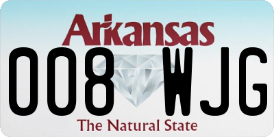 AR license plate 008WJG