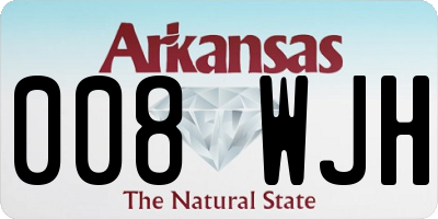 AR license plate 008WJH