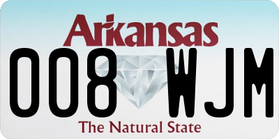 AR license plate 008WJM