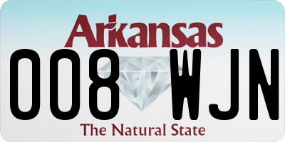 AR license plate 008WJN