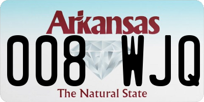 AR license plate 008WJQ