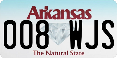 AR license plate 008WJS