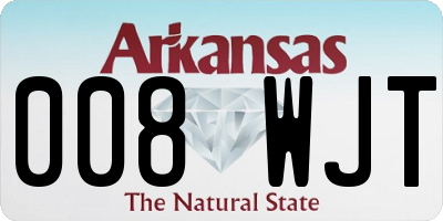 AR license plate 008WJT
