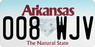 AR license plate 008WJV