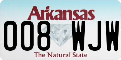 AR license plate 008WJW