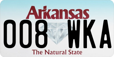 AR license plate 008WKA