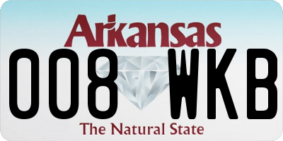 AR license plate 008WKB