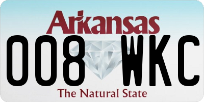 AR license plate 008WKC