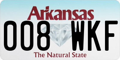 AR license plate 008WKF