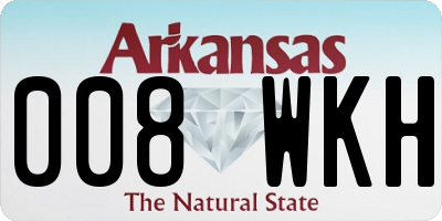 AR license plate 008WKH