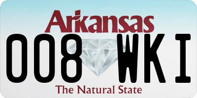 AR license plate 008WKI