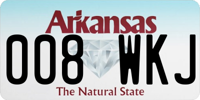 AR license plate 008WKJ