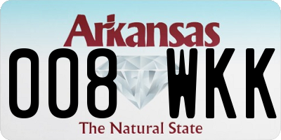 AR license plate 008WKK