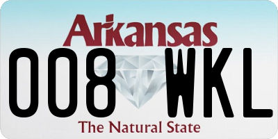 AR license plate 008WKL