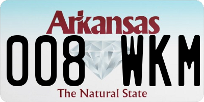 AR license plate 008WKM