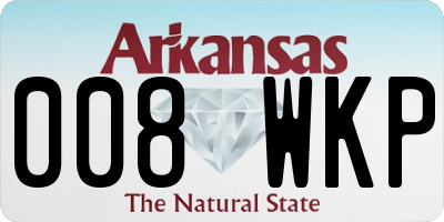 AR license plate 008WKP
