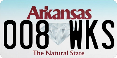 AR license plate 008WKS